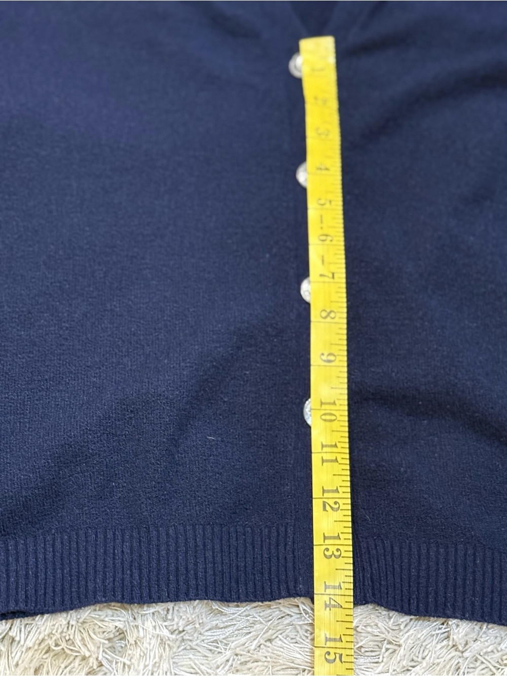 David Dart Navy Cardigan Sweater Oversized Button Front V Neck Soft Knit Small - Picture 10 of 14